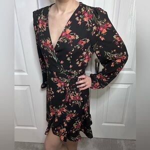 Floral Black Dress